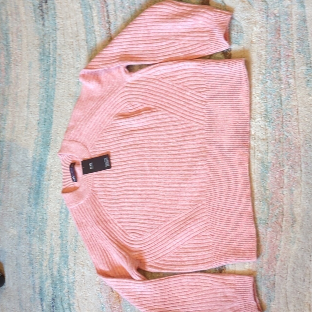 M&S Marks & Spencer Collection Pullover Sweater US XS Dusky Rose Coquette
